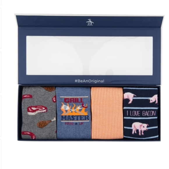 Original Penguin Other - 4 pk Original Penguin Barbecue Sock Box  gift